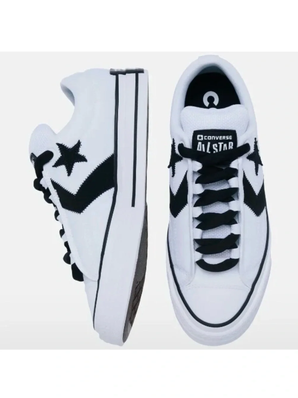 Converse Star Puff Player 76 Low Top White Black Unisex Sneakers W 11 M 9.5 NEW